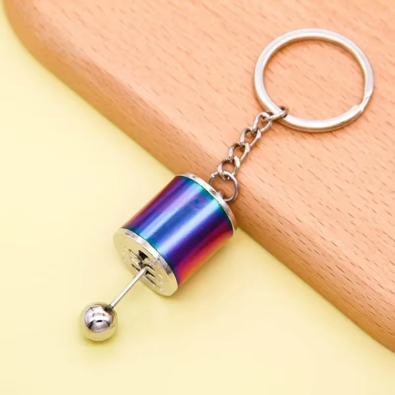 Creative Gear Head Keychain Speed Gearbox Keyring for Car Key Turbo Hub Brake Disc Pendant Shock Absorber Keys Holder Chain Ring