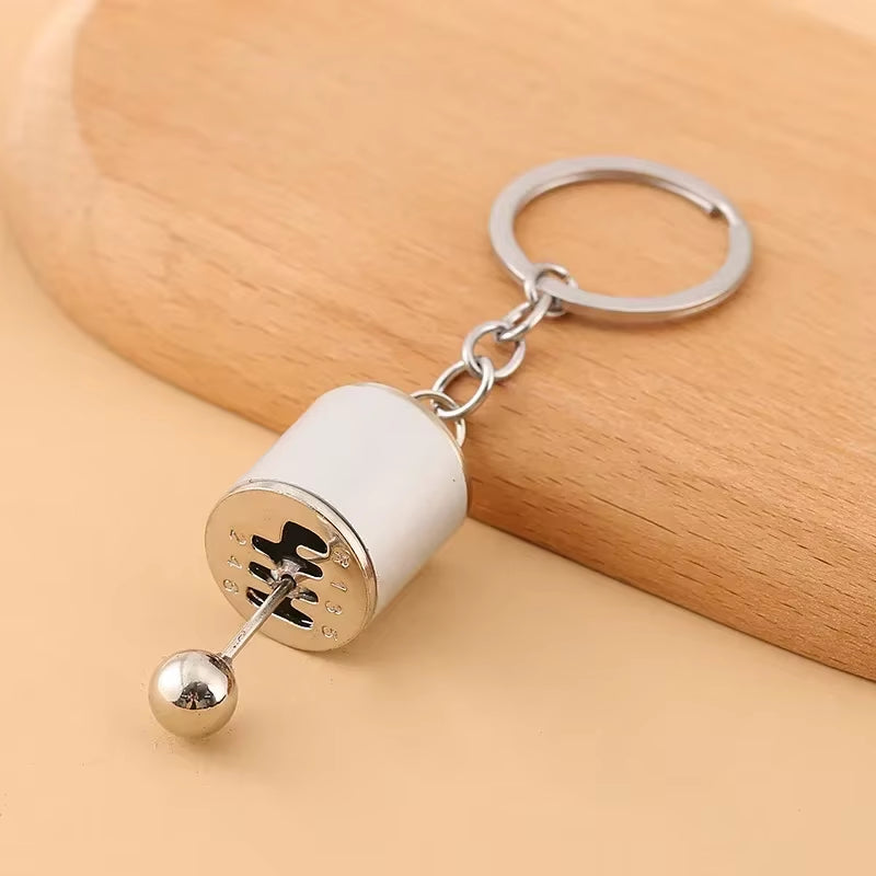 Creative Gear Head Keychain Speed Gearbox Keyring for Car Key Turbo Hub Brake Disc Pendant Shock Absorber Keys Holder Chain Ring