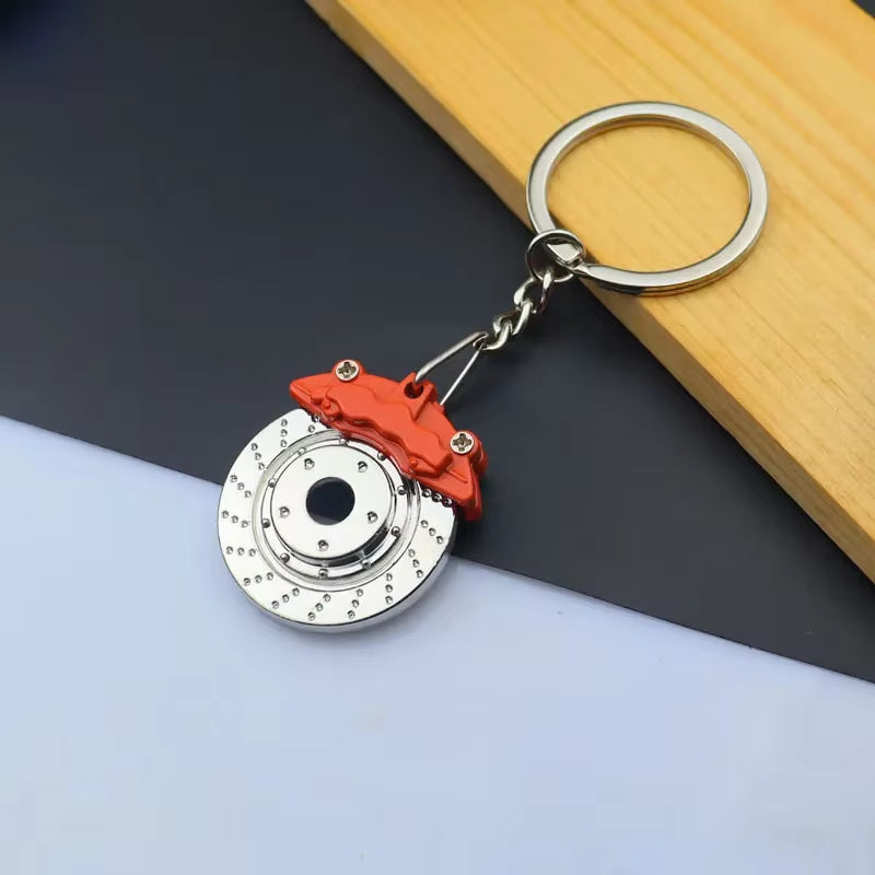 Creative Gear Head Keychain Speed Gearbox Keyring for Car Key Turbo Hub Brake Disc Pendant Shock Absorber Keys Holder Chain Ring