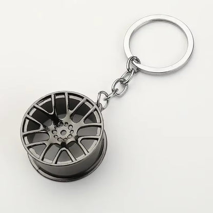 Creative Gear Head Keychain Speed Gearbox Keyring for Car Key Turbo Hub Brake Disc Pendant Shock Absorber Keys Holder Chain Ring