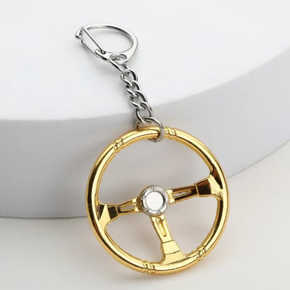 Creative Gear Head Keychain Speed Gearbox Keyring for Car Key Turbo Hub Brake Disc Pendant Shock Absorber Keys Holder Chain Ring