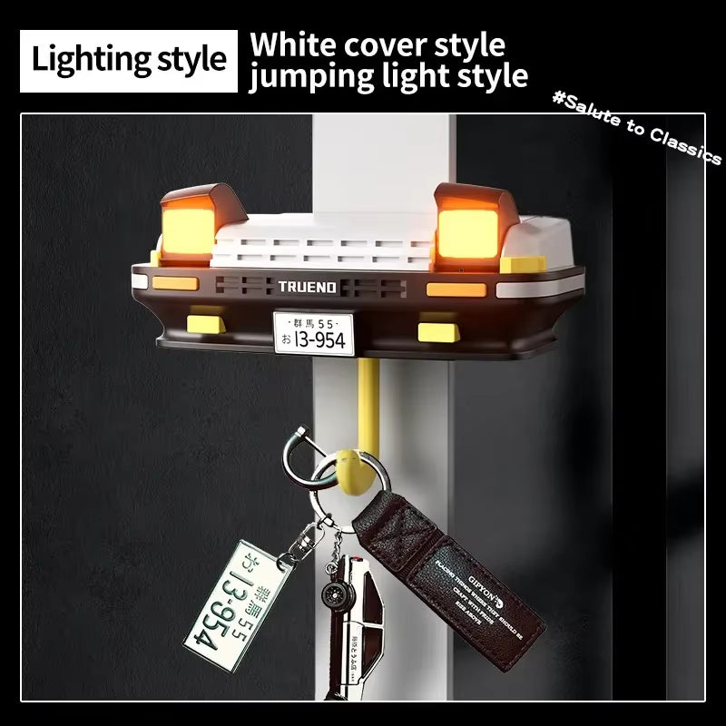 AE86 - Car Headlight Keychain Home and Decoration Creative Decoration for the Elderly Key Holder Wall House Key Hook Adhesive