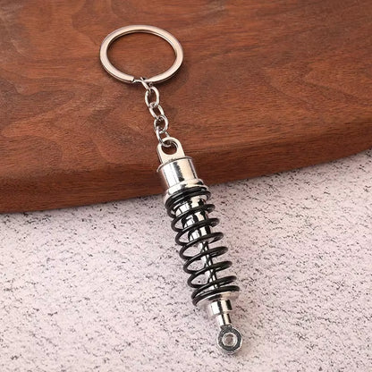 Creative Gear Head Keychain Speed Gearbox Keyring for Car Key Turbo Hub Brake Disc Pendant Shock Absorber Keys Holder Chain Ring