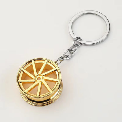Creative Gear Head Keychain Speed Gearbox Keyring for Car Key Turbo Hub Brake Disc Pendant Shock Absorber Keys Holder Chain Ring