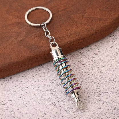 Creative Gear Head Keychain Speed Gearbox Keyring for Car Key Turbo Hub Brake Disc Pendant Shock Absorber Keys Holder Chain Ring