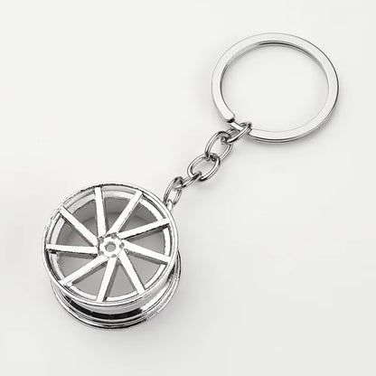 Creative Gear Head Keychain Speed Gearbox Keyring for Car Key Turbo Hub Brake Disc Pendant Shock Absorber Keys Holder Chain Ring