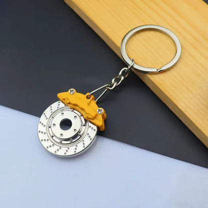 Creative Gear Head Keychain Speed Gearbox Keyring for Car Key Turbo Hub Brake Disc Pendant Shock Absorber Keys Holder Chain Ring
