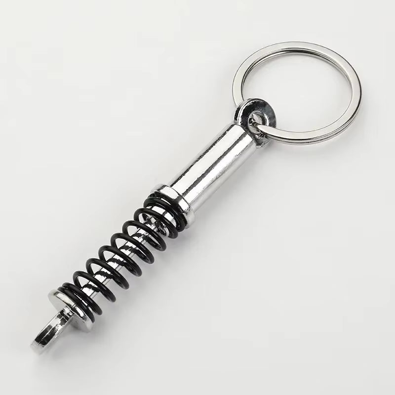 Creative Gear Head Keychain Speed Gearbox Keyring for Car Key Turbo Hub Brake Disc Pendant Shock Absorber Keys Holder Chain Ring