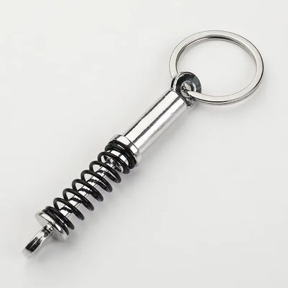 Creative Gear Head Keychain Speed Gearbox Keyring for Car Key Turbo Hub Brake Disc Pendant Shock Absorber Keys Holder Chain Ring