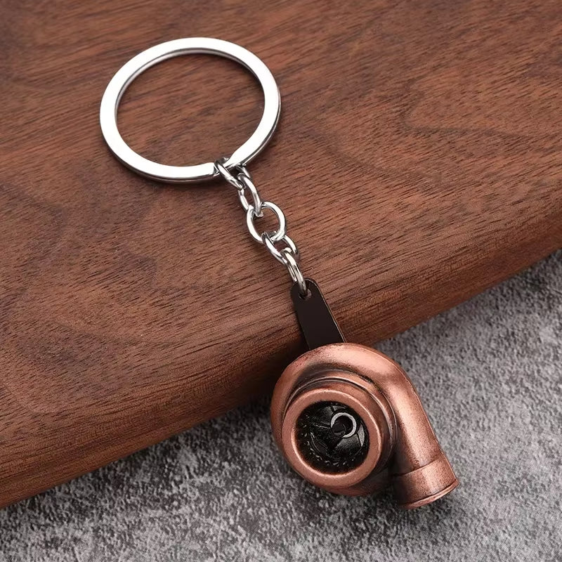 Creative Gear Head Keychain Speed Gearbox Keyring for Car Key Turbo Hub Brake Disc Pendant Shock Absorber Keys Holder Chain Ring